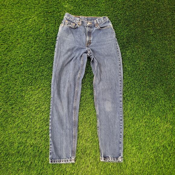 Vintage LEVIS 512 Slim Tapered Jeans Womens 2 26x31 USA Y2K - Picture 1 of 16